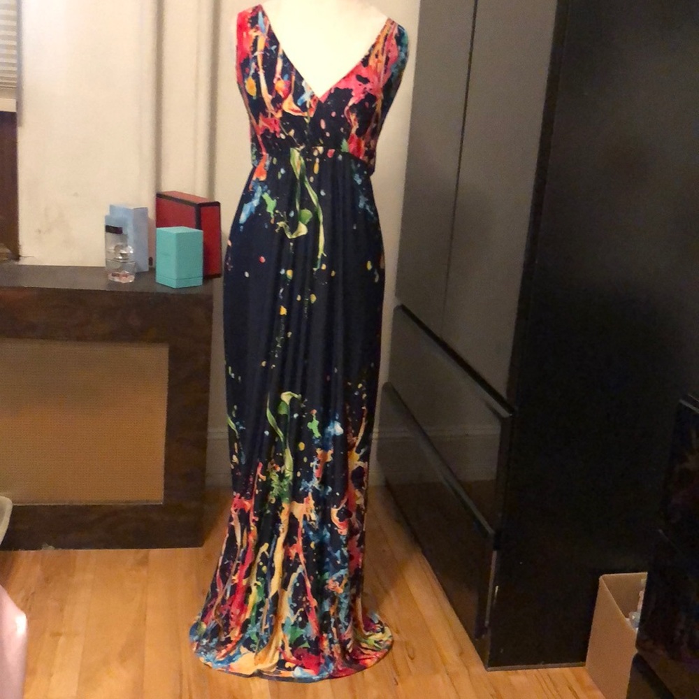 Paint splattered looking dress